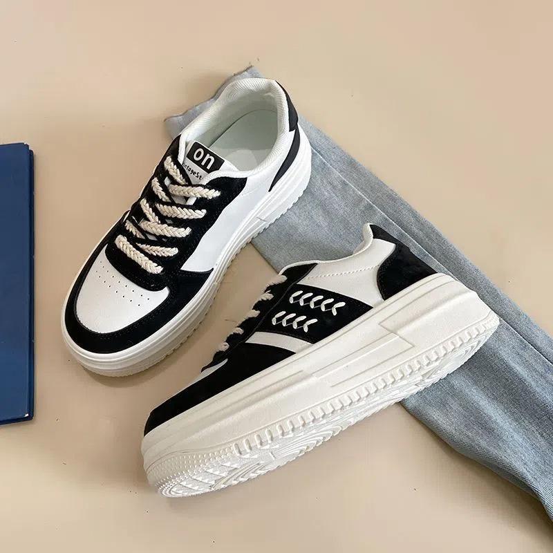 Comfortable platform white shoes women's autumn and winter increase ins tide 2025 new versatile casual sports shoes running board shoes