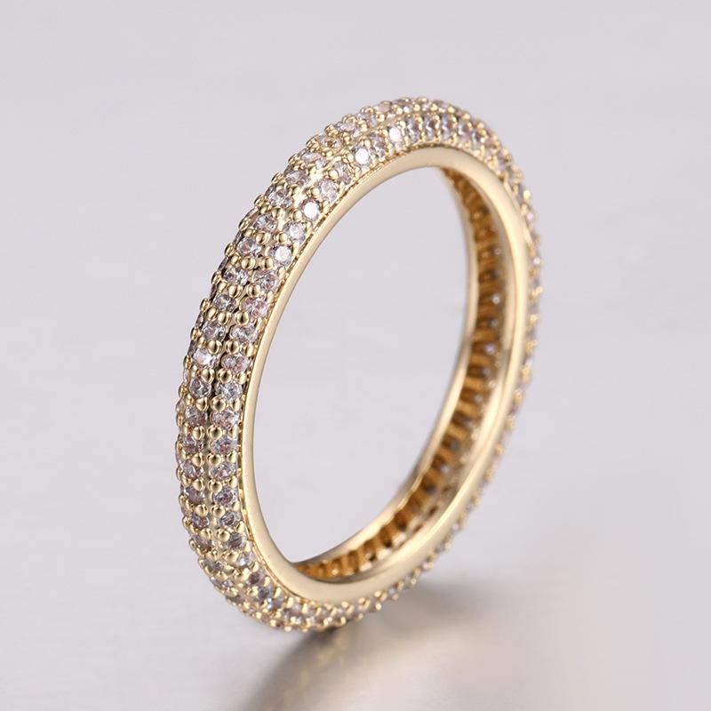 Kenjie Women's Retro Zircon-Inlaid Korean Ring, Exaggerated & Elegant with Exquisite Color Retention