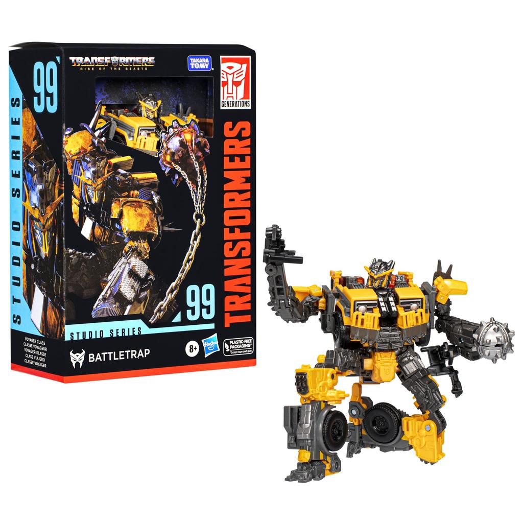 Transformers Studio Series Voyager Class 99 Battletrap Toy Rise of the Beast Action Figure for Ages 8 and Boys and Girls 6.5-inch Up,