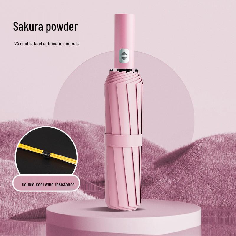 Automatic Dual-Use Folding Umbrella: Premium Sunshade & Rain Protection with Custom Logo