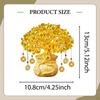 Citrine Money Tree Artificial Decorative Chinese Table Centerpiece Decoration Bonsai for Home