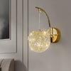 Luxury Crystal Pendant Light: Elegant Wrought Iron Hallway & Entrance Wall Lamp