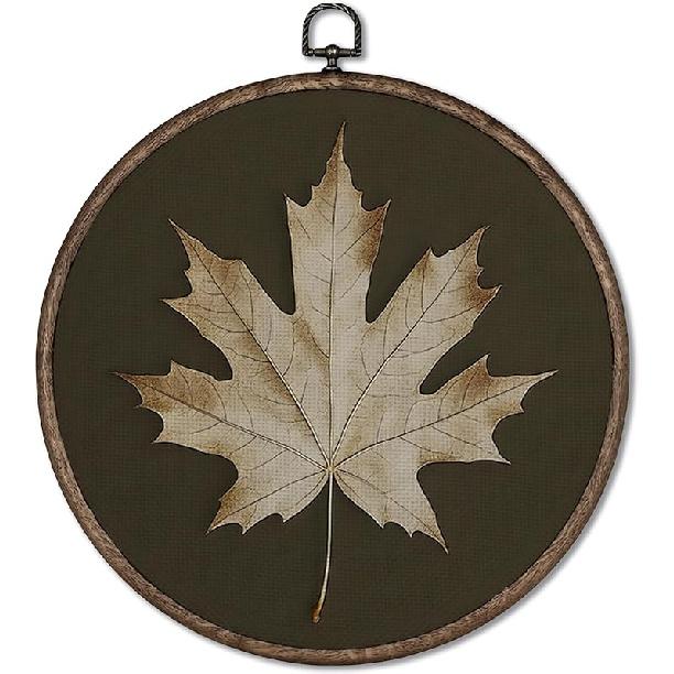 GWFSJYU Винтажный Осенний Тыква Рамка Настенное Искусство Декор, Фермерский Стиль Осенние Тыквы Круглые Холст Печать Настенное Искусство, Коттеджкор Урожай День Благодарения Осень