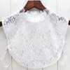Linbaiway Women's Lace Fake Collar High Stand Ruffle Sweater Blouse Shirt False Collar Female Removable Detachable Collar