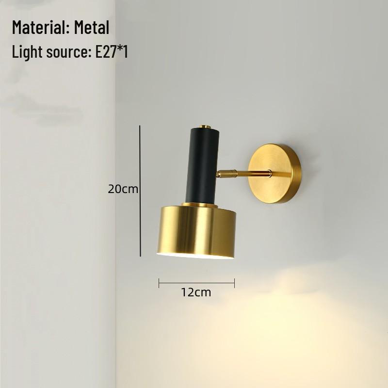 Nordic Minimalist Metal Wall Lamp for Bedroom, Living Room, and Hotel Rooms