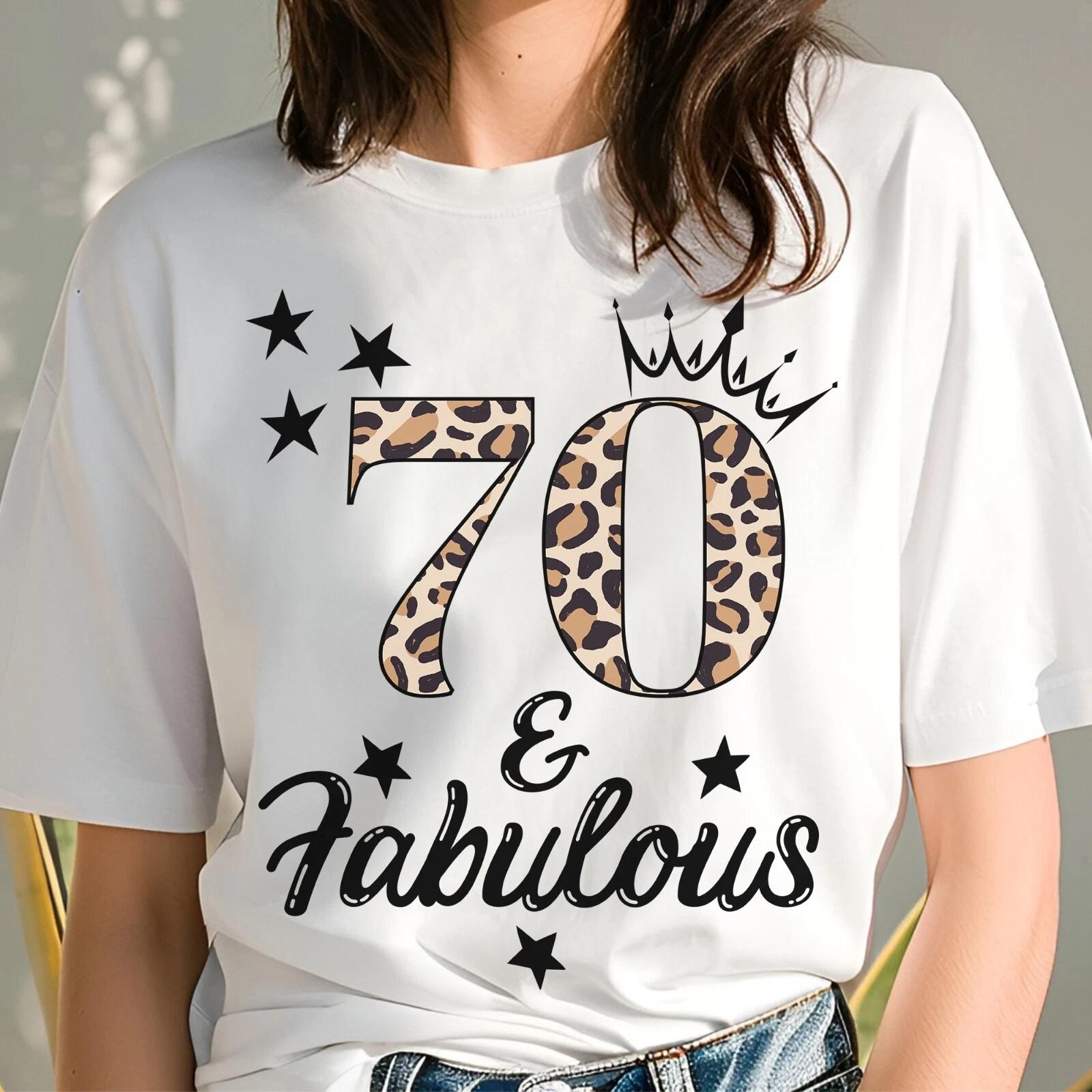 70 & Fabulous Shirt, Seventy Birthday Gift, 70th Birthday Shirt, 70th Gift L