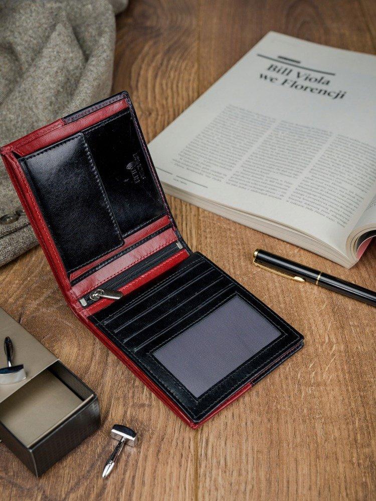 Leather, Two-tone Vertical Wallet - Rovicky