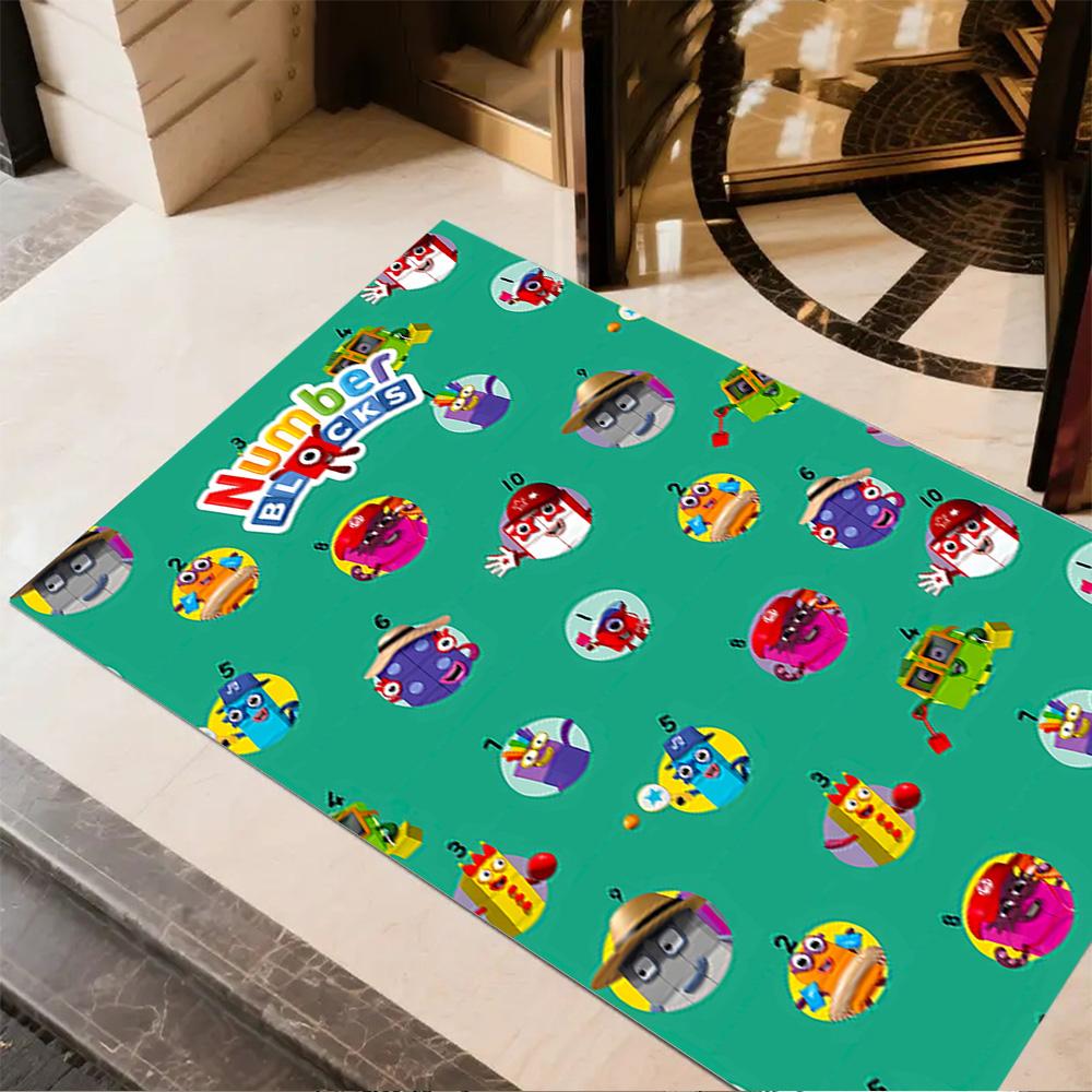 Tappeto Avventura Blocchi Numerici Adatto per Camere dei Bambini Arredare stanza Soggiorni Studio Tappeto Antiscivolo Ufficio Decorazione Casa