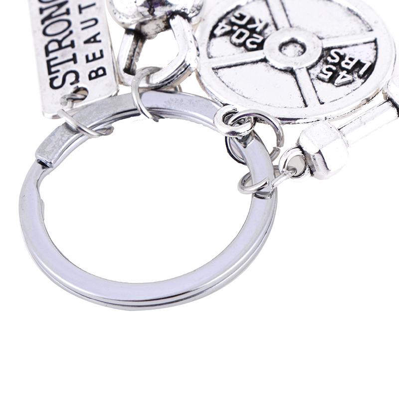 Modă Halteră Gantere Fitness Sală de Gimnastică Breloc Pandantiv Brelocuri Accesorii Sport