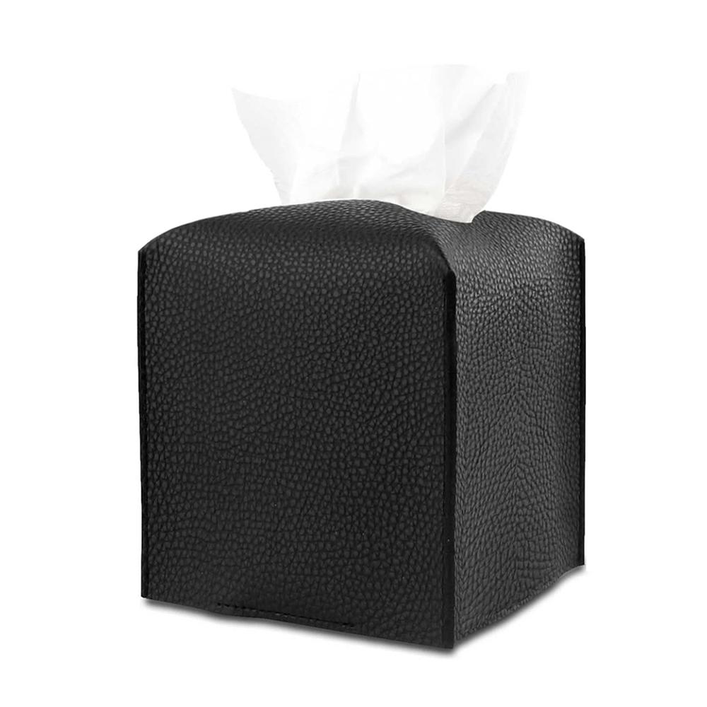 

Современный квадратный держатель для салфеток из искусственной кожи - декоративный держатель, органайзер для туалетного столика в ванной комнате, прикроватных тумбочек, офиса