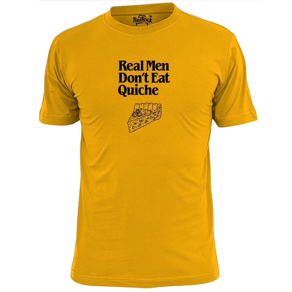 T-shirt Divertente da Uomo "Gli Uomini Veri Non Mangiano la Quiche" Carne