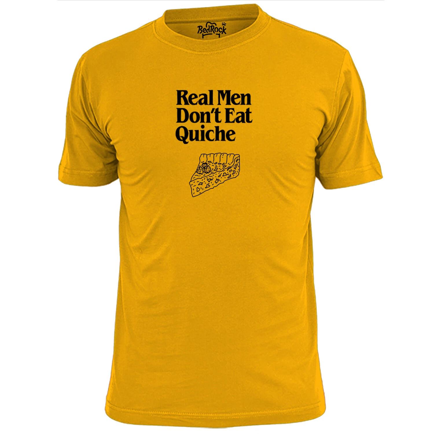 

Mens Real Men Don t Eat Quiche Funny T shirt Meat S