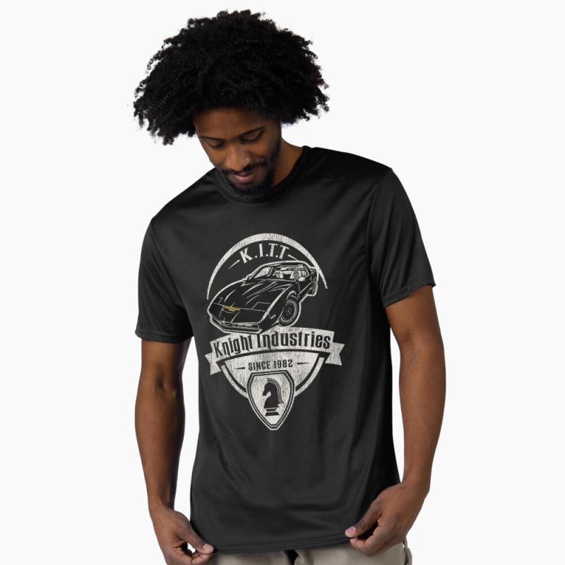 KITT since 1982 Worn Dks Knight Rider 80s Retro Car Gift t shirt 100 cotton Short Sleeve Graphic Clothes All size tops S