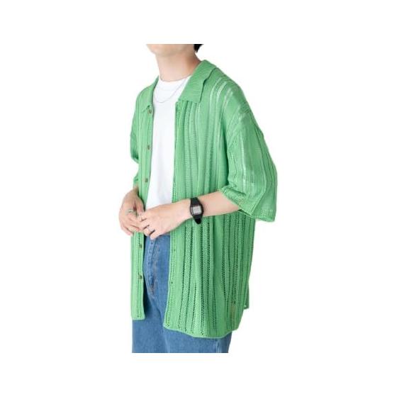 [Wego] Mesh knit BIG shirt (S)