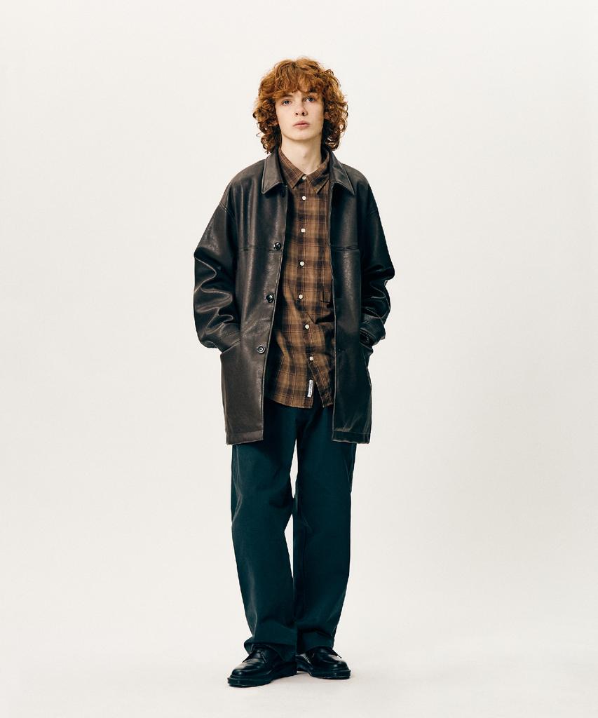 ESPIONAGE Wide Officer Pants Ink Black