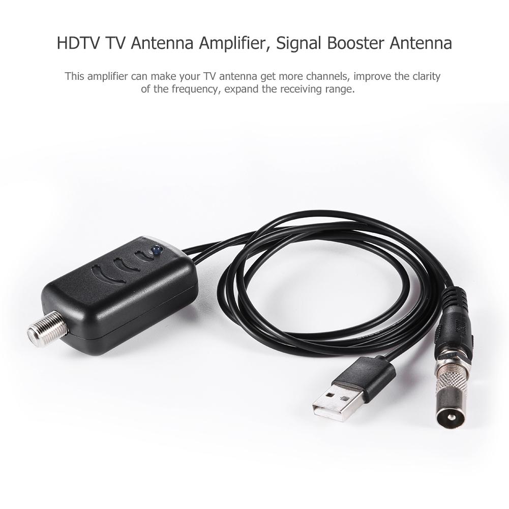 HDTV-Verstärker Rauscharm Indoor HD Digital-TV-Antennenverstärker Einfache Installation 25dB Hoher Gewinn Adapter mit USB-Stromversorgung