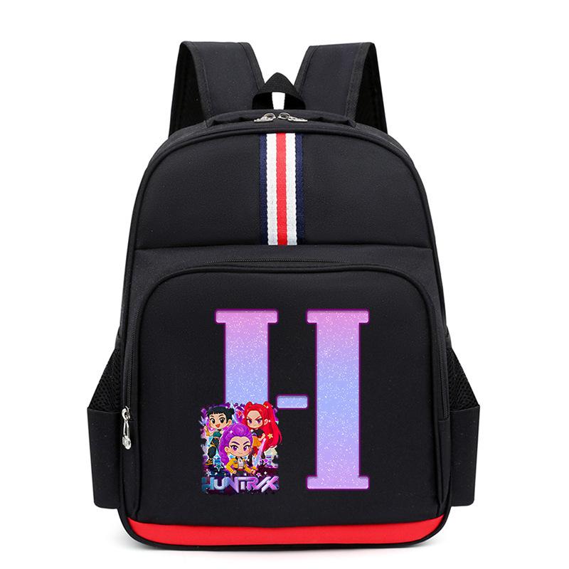 Anime Cartoon 26 Letters Lightweight Children'S Backpack Large Capacity School Trend School Bag For Primary And Secondary School Students