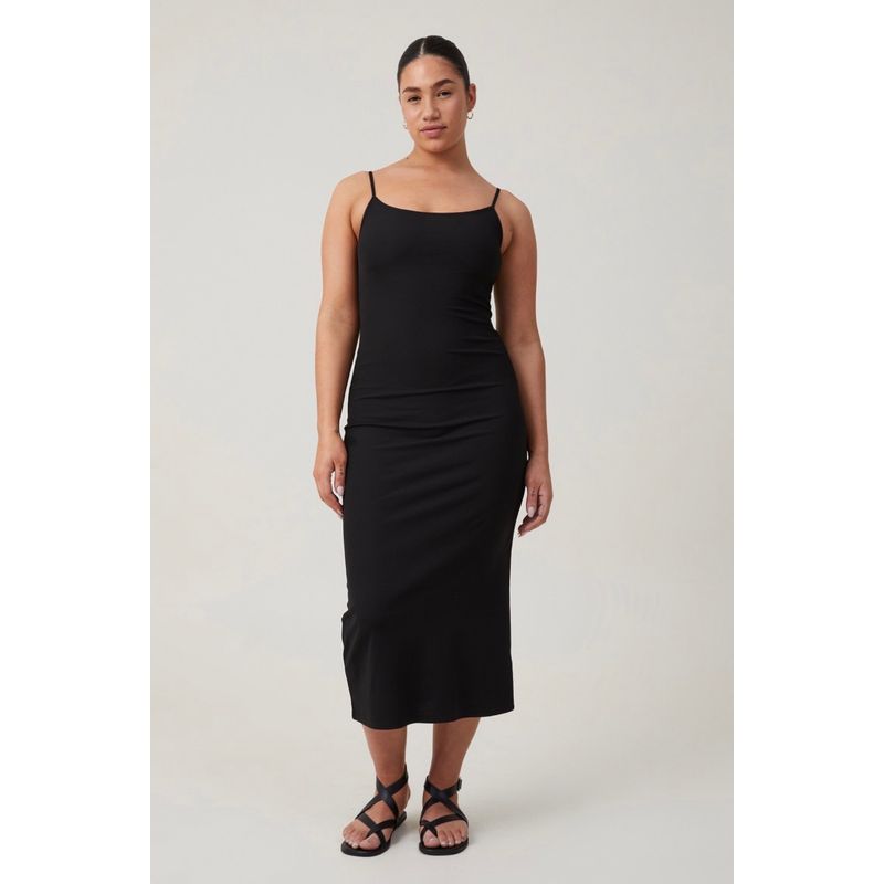 

Australia Cott * Sk1ms Flat Silm Sling Sheath Dress Dress C667 Black XXS