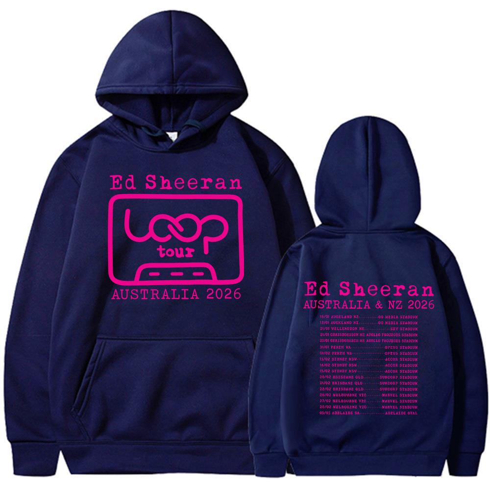 Ed Sheeran Loop Tour Australien und Neuseeland 2026 Tour-Hoodies Herren Damen Kleidung Mode Harajuku Oversized Sweatshirts Mäntel