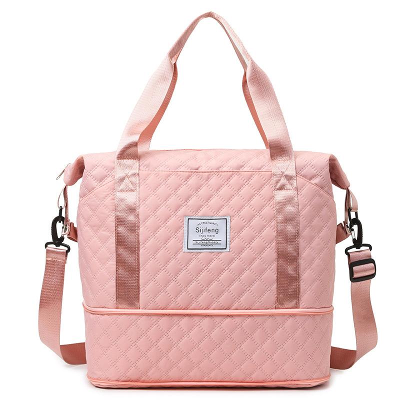 Travel bag dry and wet separation fitness bag large capacity expandable boarding bag sports shoulder messenger delivery bag