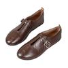 Retro Shoes, One-strap Shoes, Shallow Opening, Flat Single Shoes for Women