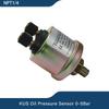 ELING Waterproof Universal 52mm Oil Pressure Gauge 5Bar 0-75Psi 10Bar 0-145Psi with Red Backlight 9-32V for Car Truck Boat Yacht