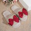 Fashion 2025 NEW Fashionable and Beautiful Warm Plush Slippers Knot Thick Bottom Outdoor Wear Anti Slip Ladies Slippers Soft Shoes
