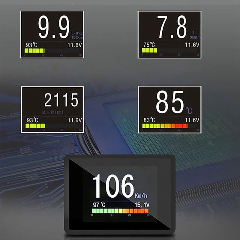 On-Board Computer Car Digital Computer Trip Display Speed Fuel Consumption Gauge For Car A203 OBD2 Suitable For Most Cars