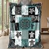 Ocean Life Pattern Theme blanket Lightweight Warm Flannel Blanket Decorative Throw Blanket for Home Decoration