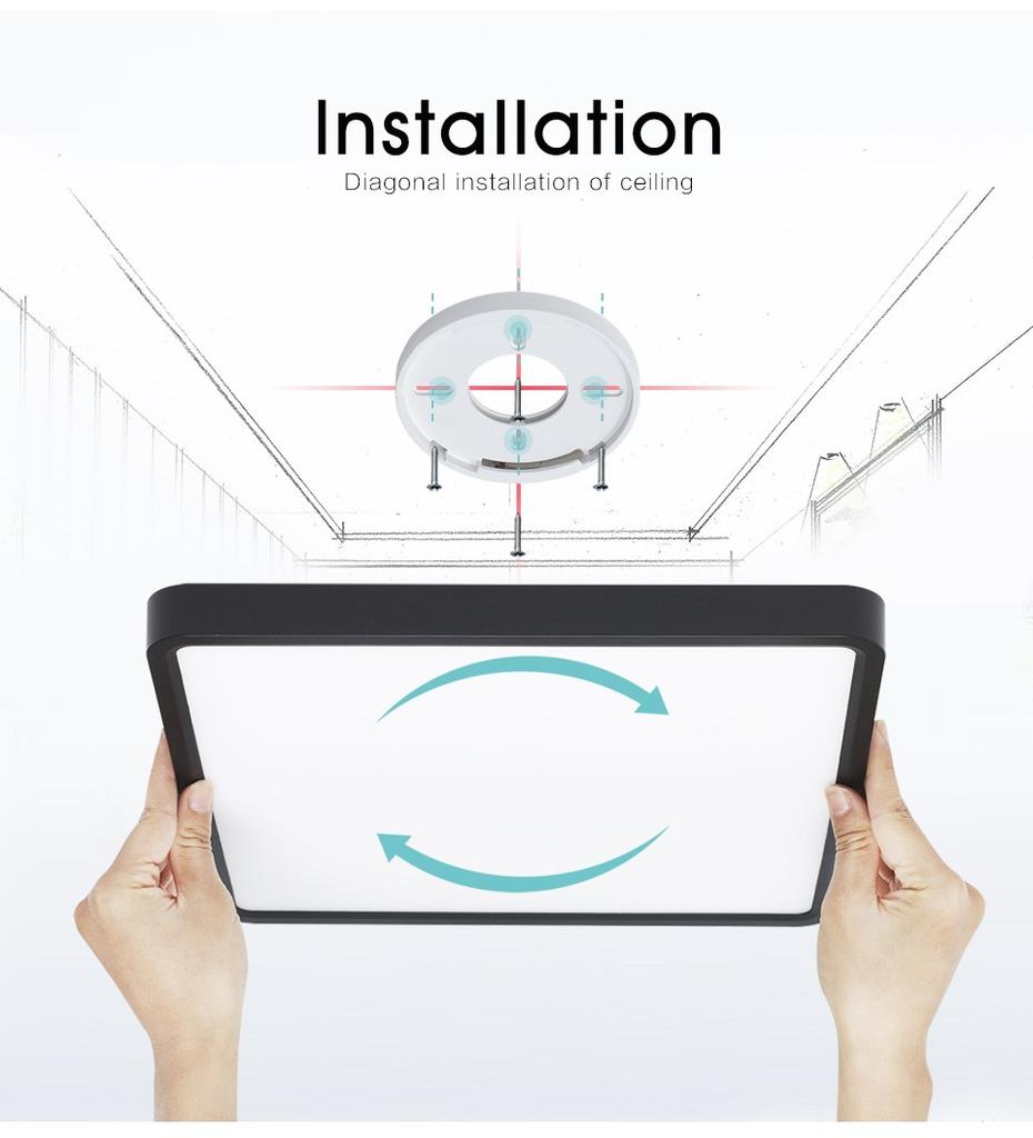 Tuya Smart LED Ceiling Light Dimmer Timer Setting App Remote Control Home Scene Linkage support Alexa Google Home Voice Assitant