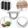 ZOYUBS Pad Eyes, Square Pad Eyes, Square Eye Plates with Stainless Steel Loops and Matching Screws, Wall-Mounted Pad Eyes for Ceiling Hanging, 304 Sta