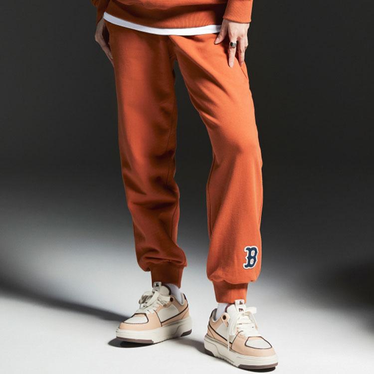 MLB Fw22 Solid Color Logo Embroidered Elastic Sweatpants Unisex pants Brown 3APTB0124-43BRS