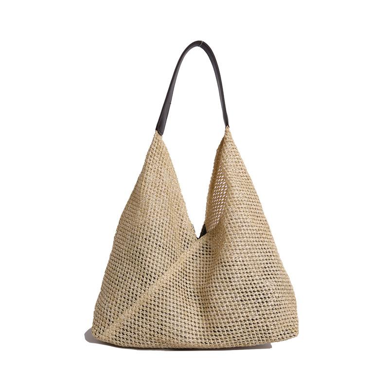 Handwoven Bag Women's 2025 New Trendy Fashion Retro Tote Bag Straw Bag Versatile Large-capacity Shoulder Bag