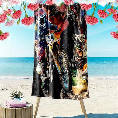 Vr46 Motorprint Strandlaken, Groot Zacht Sneldrogend Handdoek voor Strand Camping Zwemmen