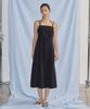 CITYBREEZE New Nylon Ribbon Strap Long Dress_Black