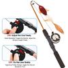 Retractable Cat Teaser Wand Toy Ultra-Long  Interactive Cat Toys Refills Fishing Rod Cat Fishing Pole Toy for Indoor Cats