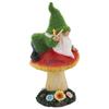 Gardon Mushroom Light Statue Resin Lifelike Unique Warm Light Garden Gnome Mushroom Sculptures for Outdoor Decoration