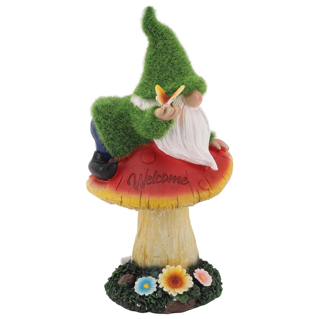 Gardon Mushroom Light Statue Resin Lifelike Unique Warm Light Garden Gnome Mushroom Sculptures for Outdoor Decoration