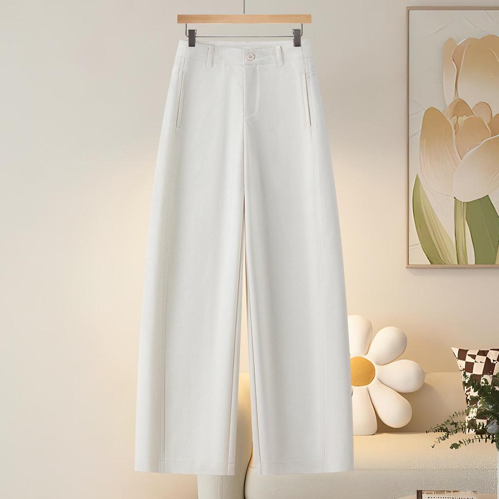 Women's Summer 2026 Casual Solid Color Loose-Fit Scythe Pants with 3D Cut