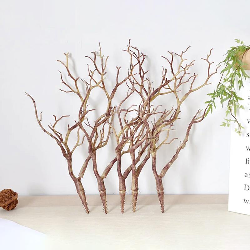 3pcs Artificial Plant Simulation Coral Branch Wedding Party Decoration DIY Accessories Small Tree Branches Christmas Decor