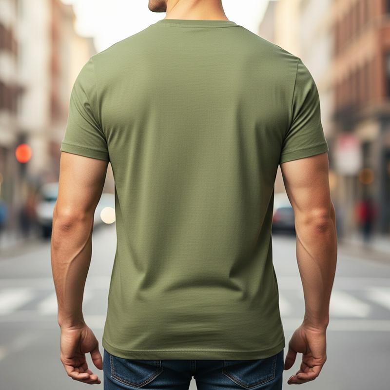 Aeronautica Militare Khaki T-Shirt Men' V-Neck T-Shirt Scoti006J508-07001