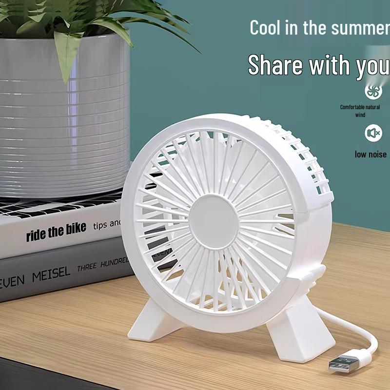 Portable USB Mini Desktop Fan: Quiet, Powerful Airflow for Office or Home Use