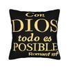 Con Dios Todo Es Posible Pillow Case Print Pillow Cover For Living Room Bed Chair Morden Pillowcases