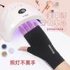 Comfortable Sun Protection Gloves for Girls, Anti Baking Black Ice Silk Cotton Half Finger Exposed Gloves, Summer Ice Sensation