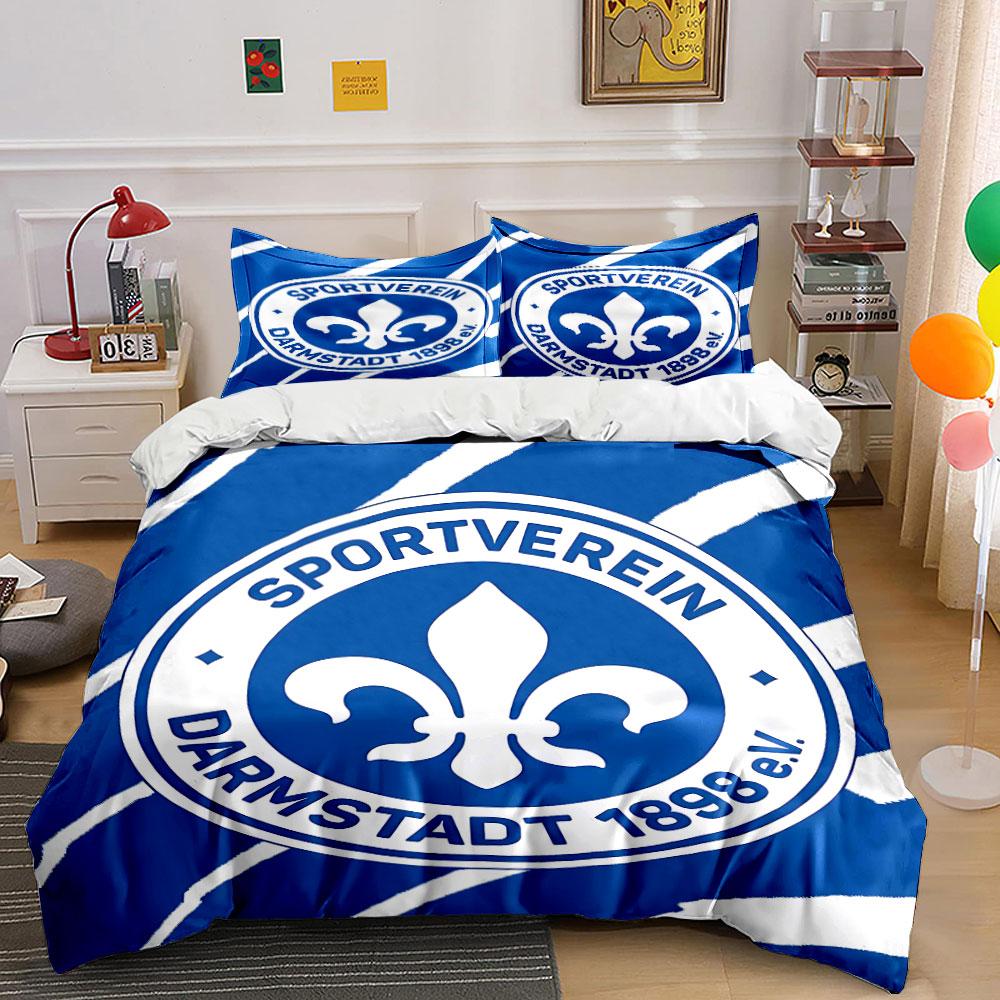Sportverein Darmstadt Bettwäsche  Bettwäsche Bettbezug-Set Bettbezug Kissenbezüge    (1 * Bettbezug 2 * Kissenbezüge, ohne Bettdecke) 135x200cm blue
