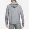 Nike Reflective Logo Print Woven Running Hooded Jacket Men Outerwear Grey DD4747-084