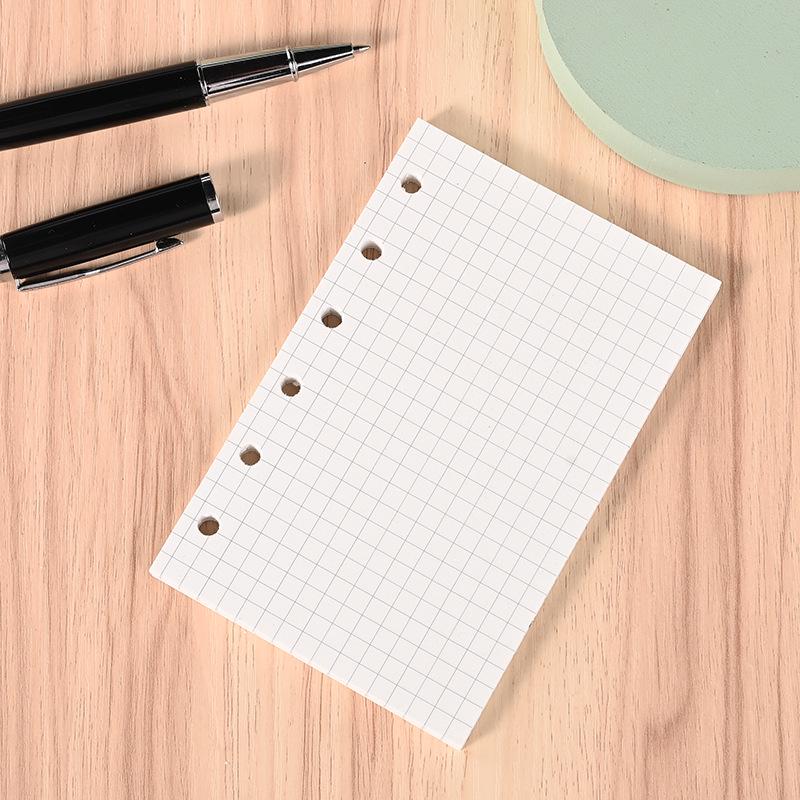 A7 Dot Matrix Loose-leaf Paper Refill - Horizontal Line Grid for A5 Universal Student Notebook