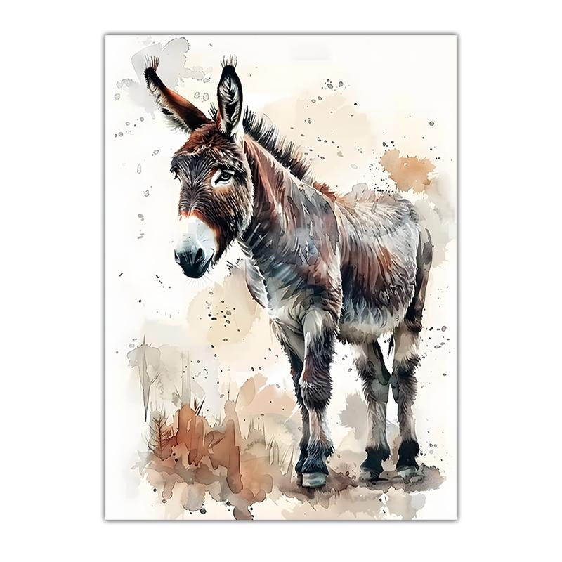 Animal Wall Art, Farmhouse Horse Highland Cow Sheep Canvas Painting, Wildlife Poster Print for Farmhouse Country Room Decor