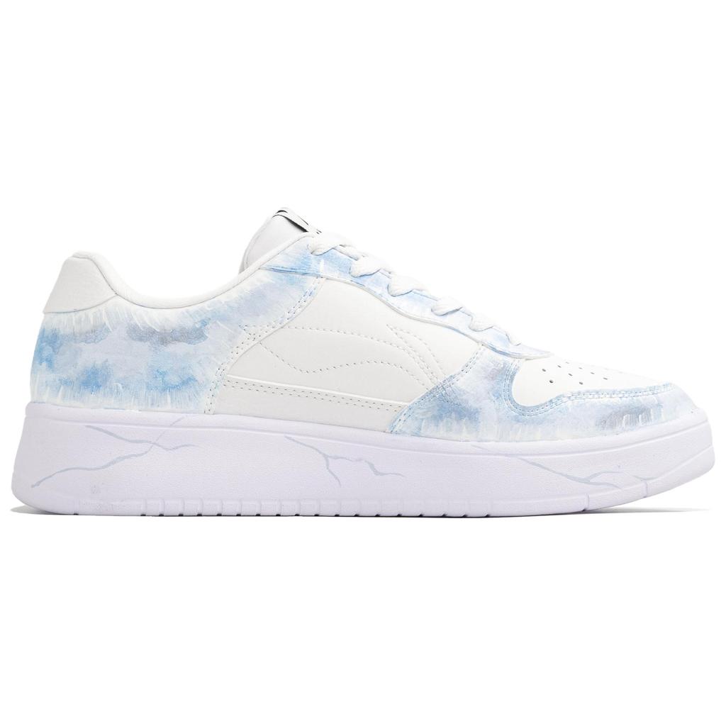 Li Ning Floating Boat Kaleidoscope, Instant, Shopping Bag Abrasion Resistant Low top Skateboard Shoes Men's White Blue AGCS419-1(Team113-S-BOX)