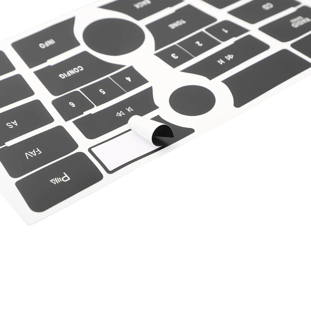 Innendekoration, Knopfreparaturaufkleber in Schwarz, einfache Anwendung, einfache Entfernung, Reparatur abgenutzter Schalter, Reparatur abgenutzter Knöpfe für Opel GTC